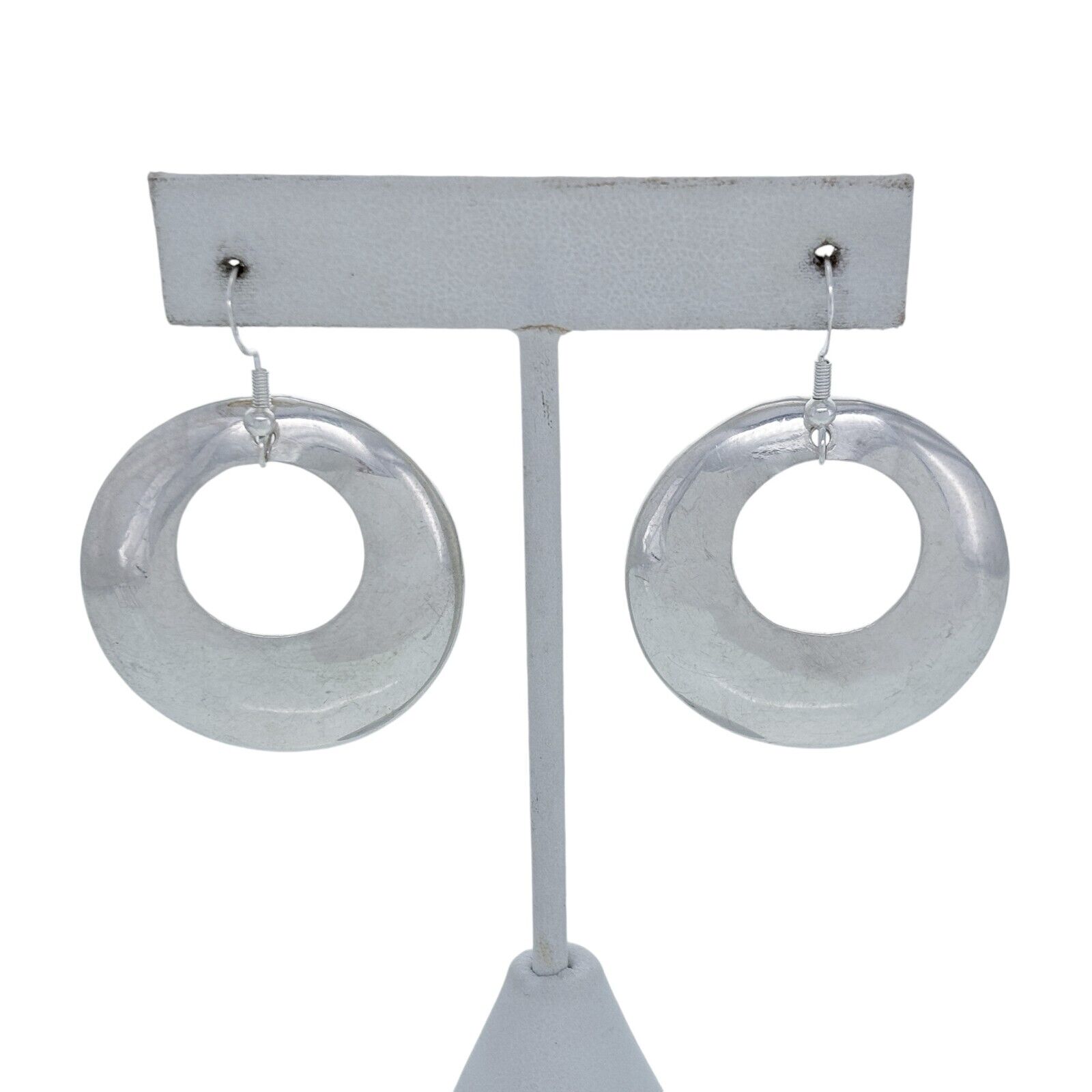 Southwest Sterling Silver 925 Mexico Taxco Tch-09 Open Circle Dangle Earrings 118$
